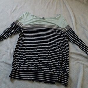 Color gradient 3/4 length blouse